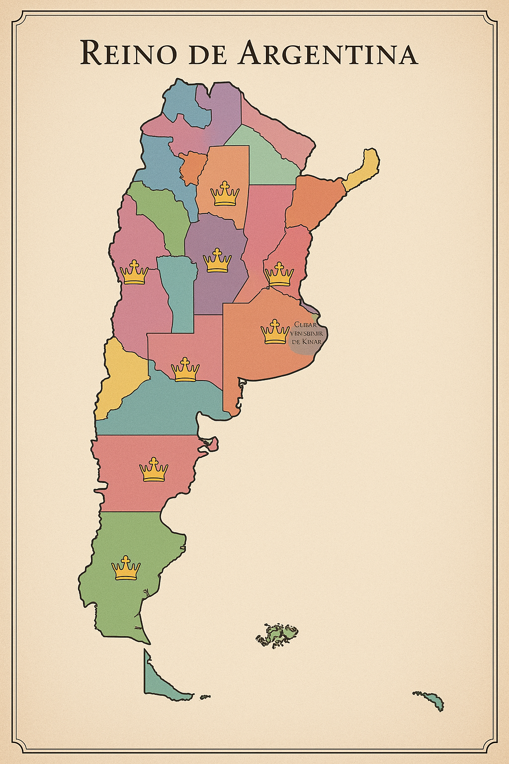 Kingdom of Argentina of the GoodNaty Empire (alternate map of Argentina)